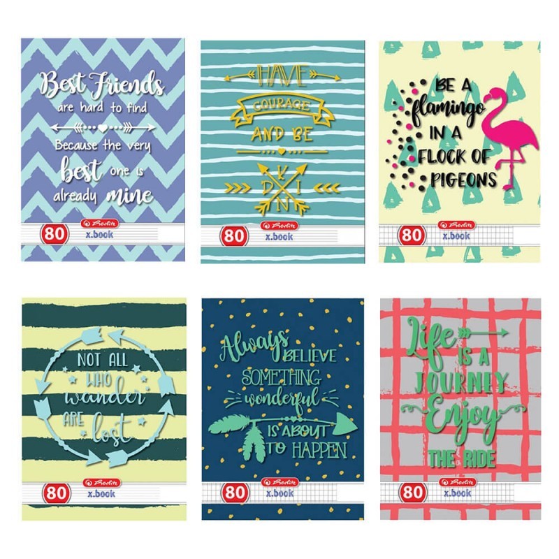 Caiet studentesc A4 Quotes, 80 file, matematica, Herlitz - imagine 5